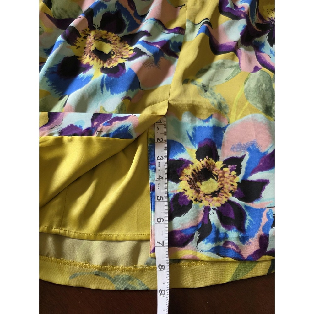 NWT Vince Camuto Dress Womens 10 Green Floral Strapless Pleated Party Cocktail - Picture 16 of 16